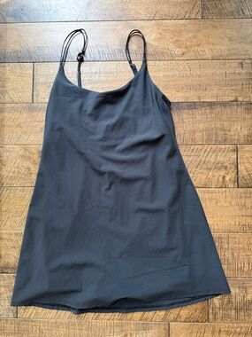 Abercrombie & Fitch Black Slip Dress with Shorts Built-In
